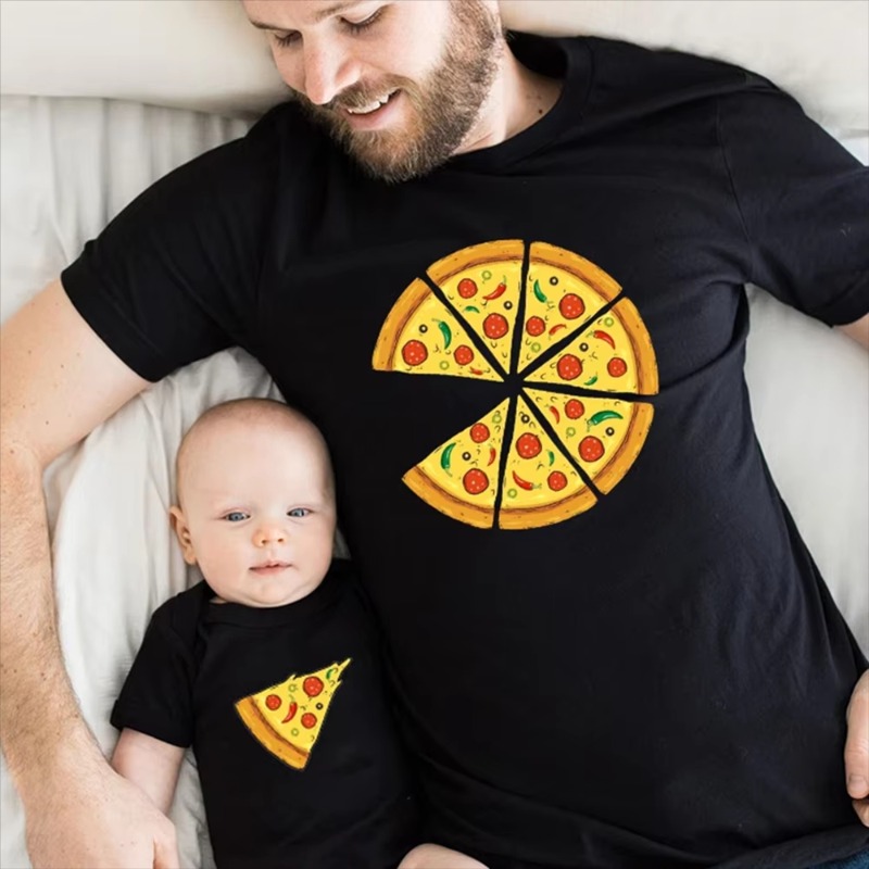Summer Days Clothing - Pizza T-shirt Family Match Shirt Father's