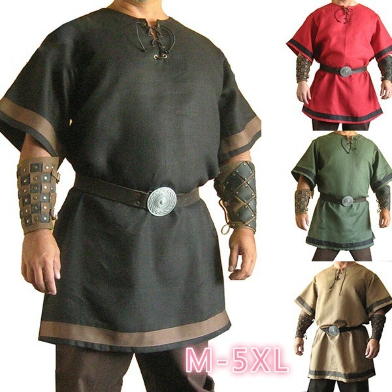 Summer Renaissance Clothing - Casual Men's Stage Clothing Medieval Viking