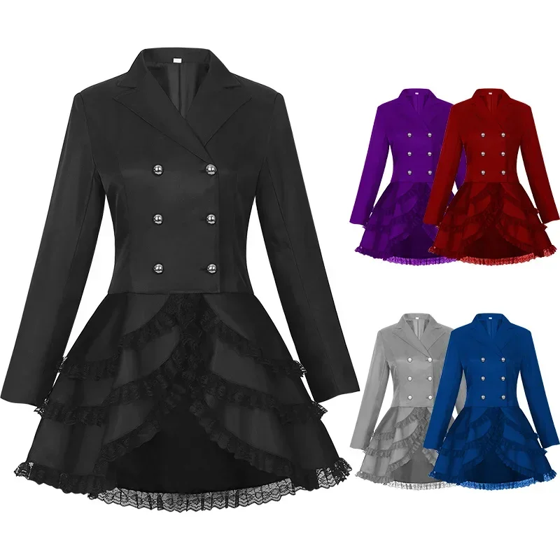 Summer Renaissance Clothing - Women Gothic Dress Lace Performance Costumes