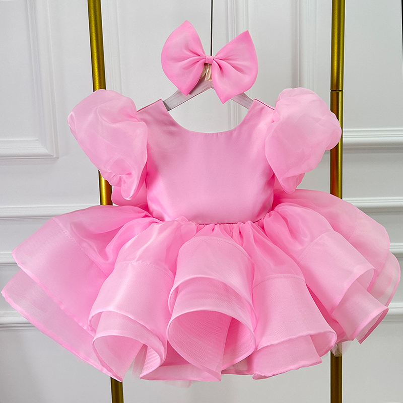 Summer Days Clothing - New Satin Luxury Girl Dress Rose