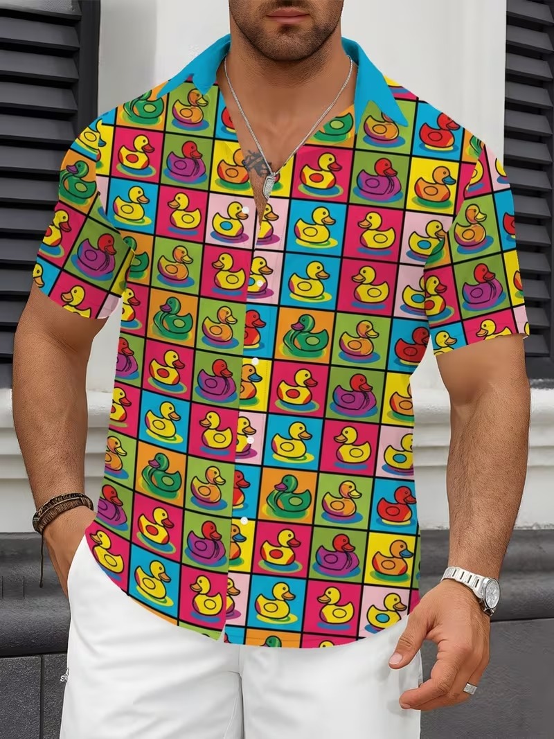 Summer Duck Clothing - 2026 New Korean Fashion Hawaiian Shirt