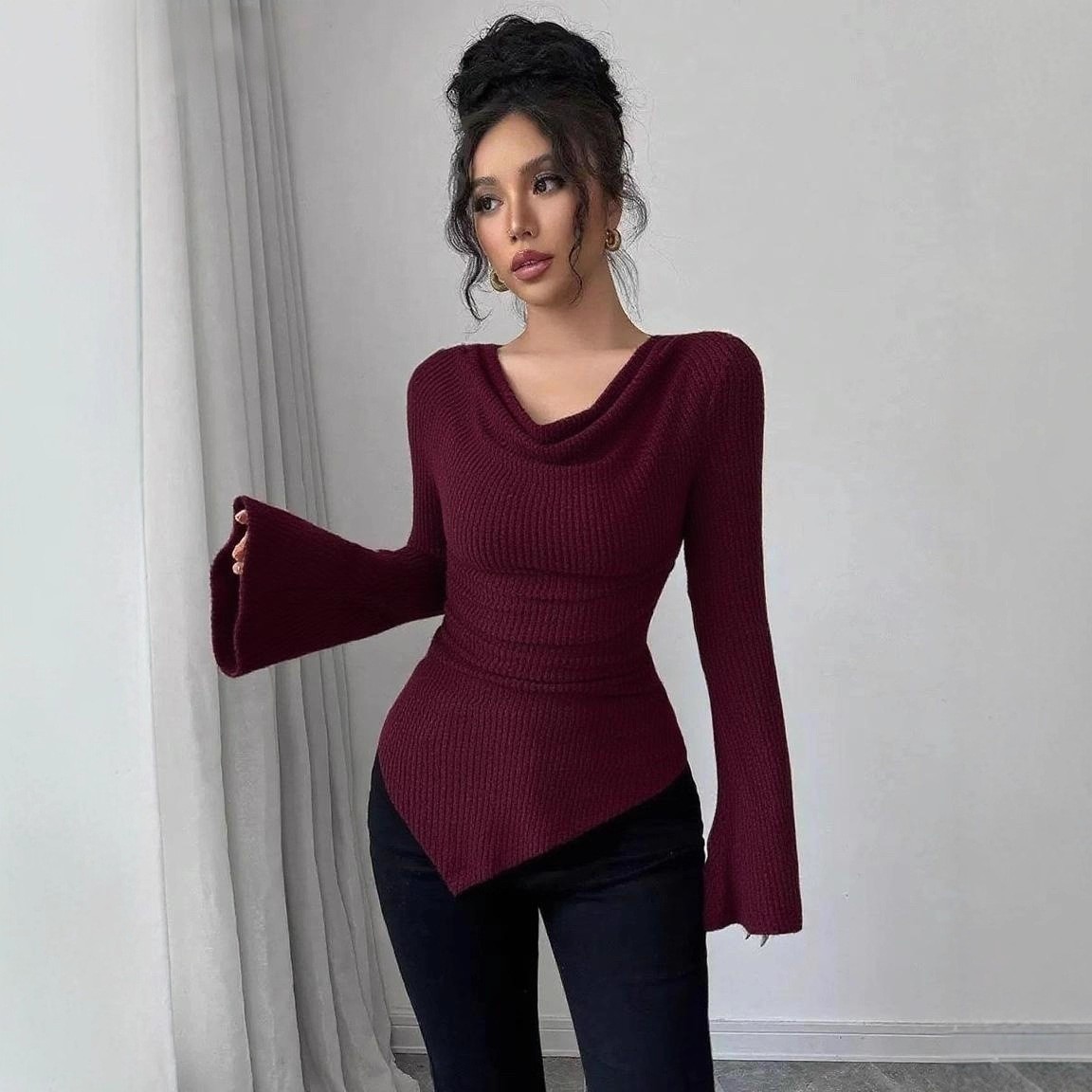 Women's Blouse Longsleeve Soli - огляд і ціна Off Shoulder Blouse