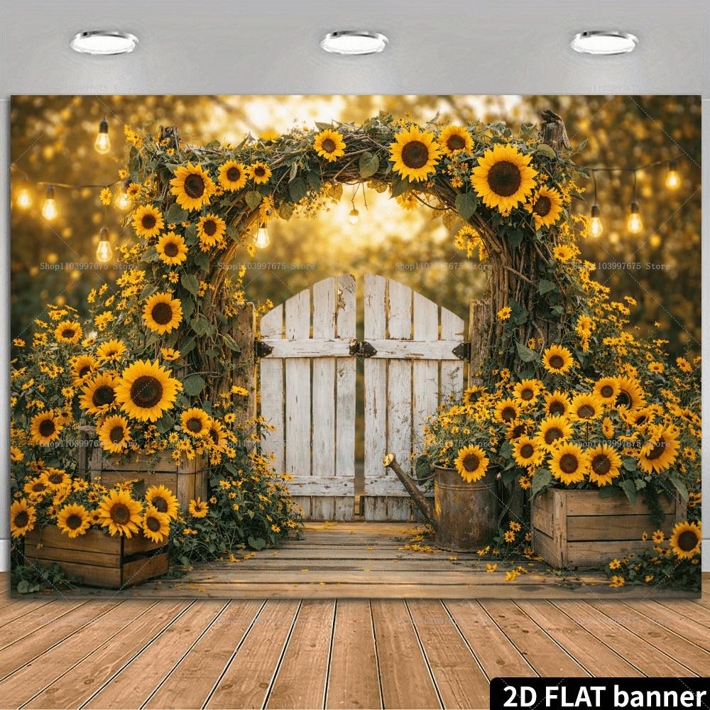 2D Sunflower Potted Plants Bac - огляд і ціна Summer Clothing Banner