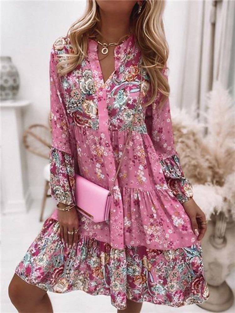 Casual Floral Print Dresses Fo - огляд і ціна Summer Clothing Zara