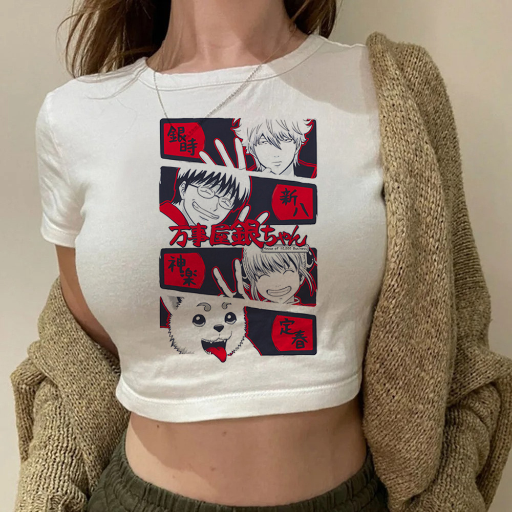 Gintama Samurai Gintoki croppe - огляд і ціна Summer Clothing Teens