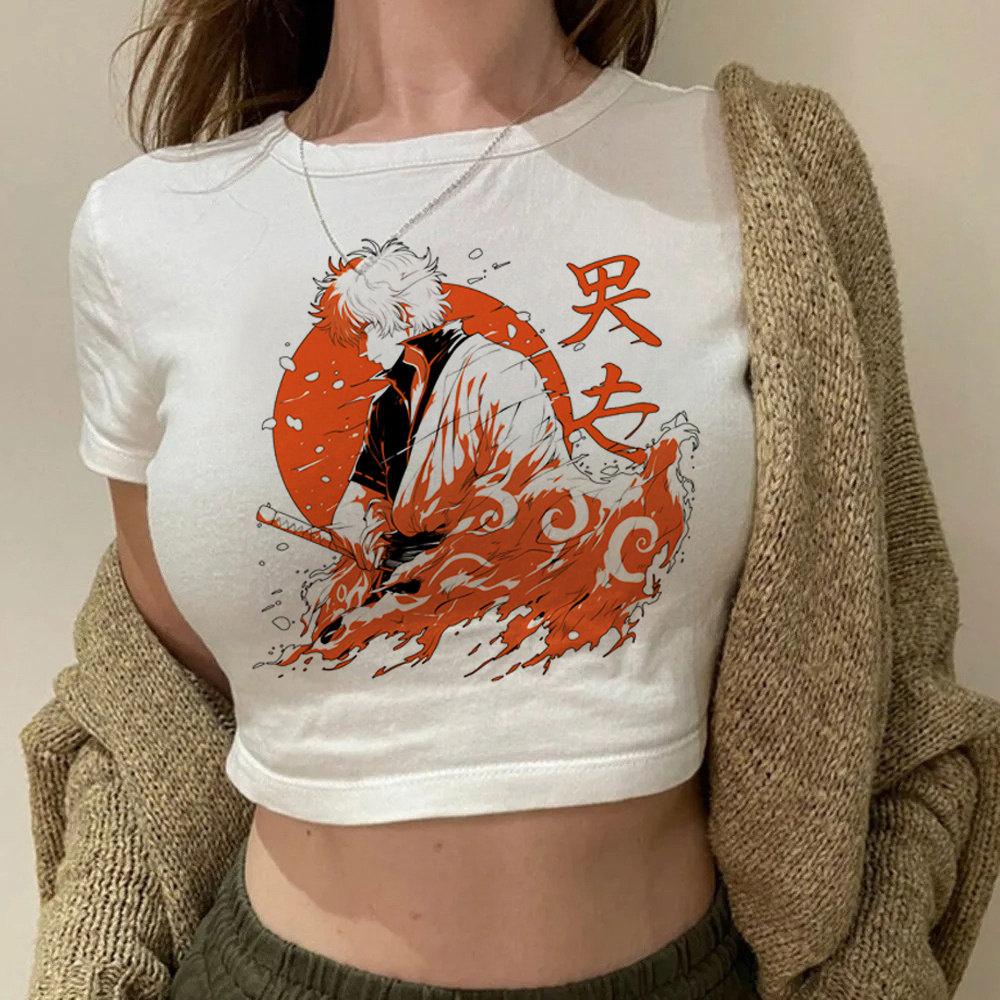 Gintama Samurai Gintoki croppe - огляд і ціна Summer Clothing Teens