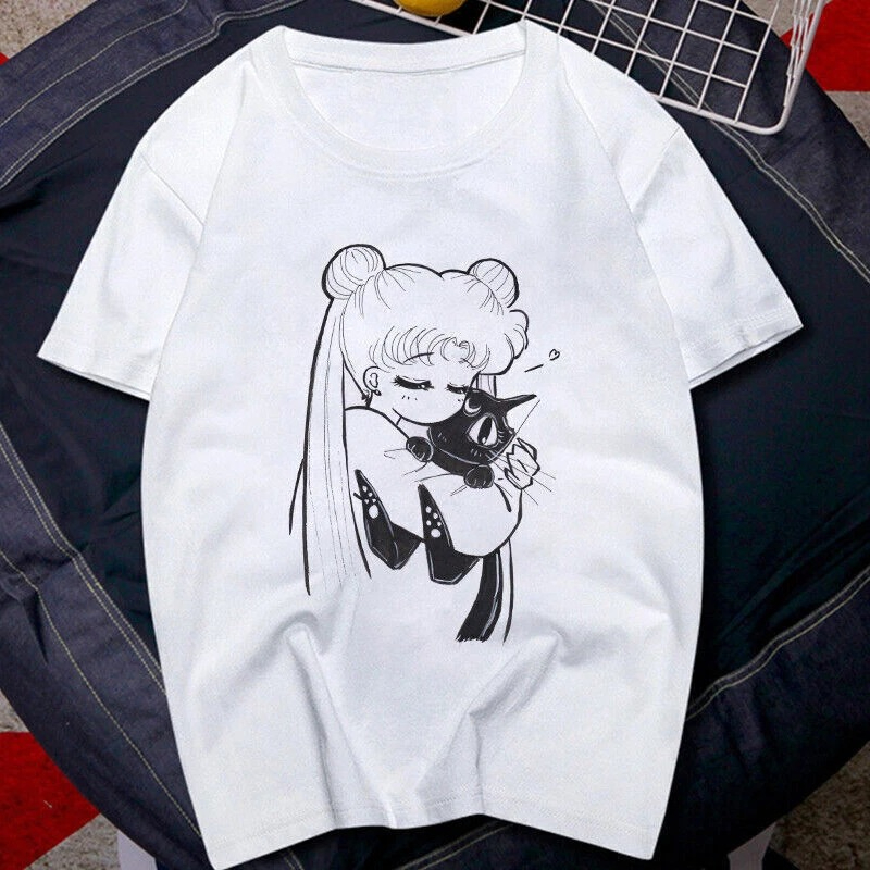 T Shirt 90s Anime Sailor Moon  - огляд і ціна Summer Clothing Trends For Women