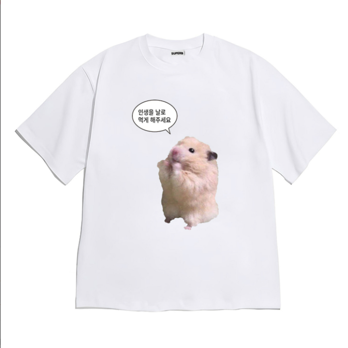 Funny Hamster Meme Graphic T-S - огляд і ціна Summer Clothing Teens