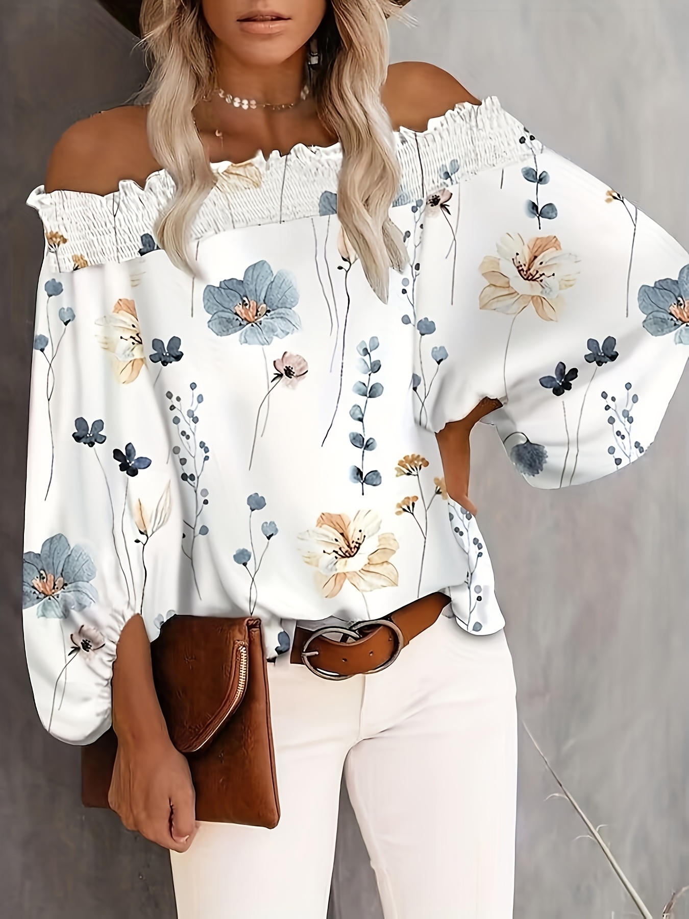 Plus Size New Women's Casual F - огляд і ціна Off Shoulder Blouse
