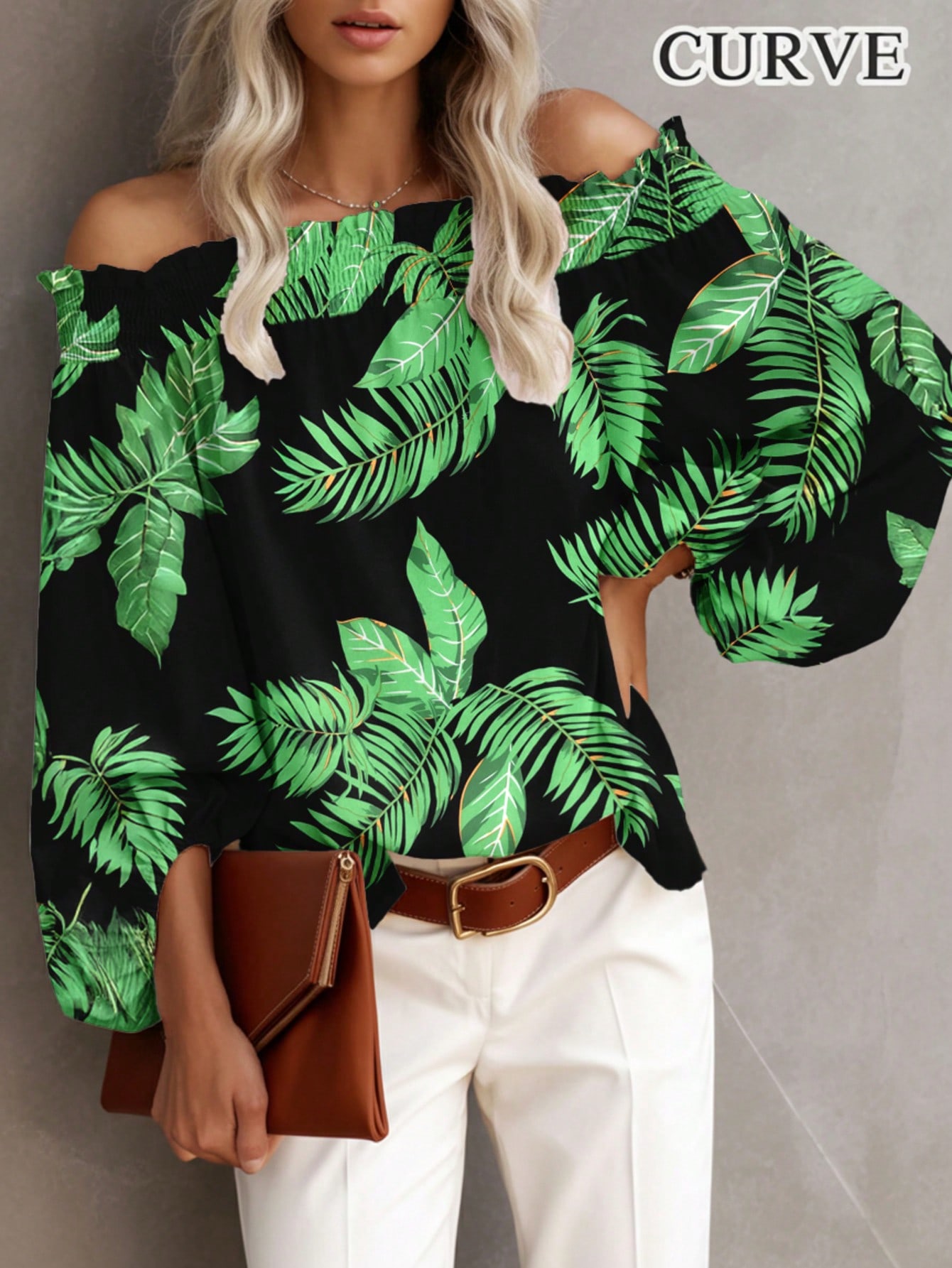 Plus Size New Women's Casual F - огляд і ціна Off Shoulder Blouse