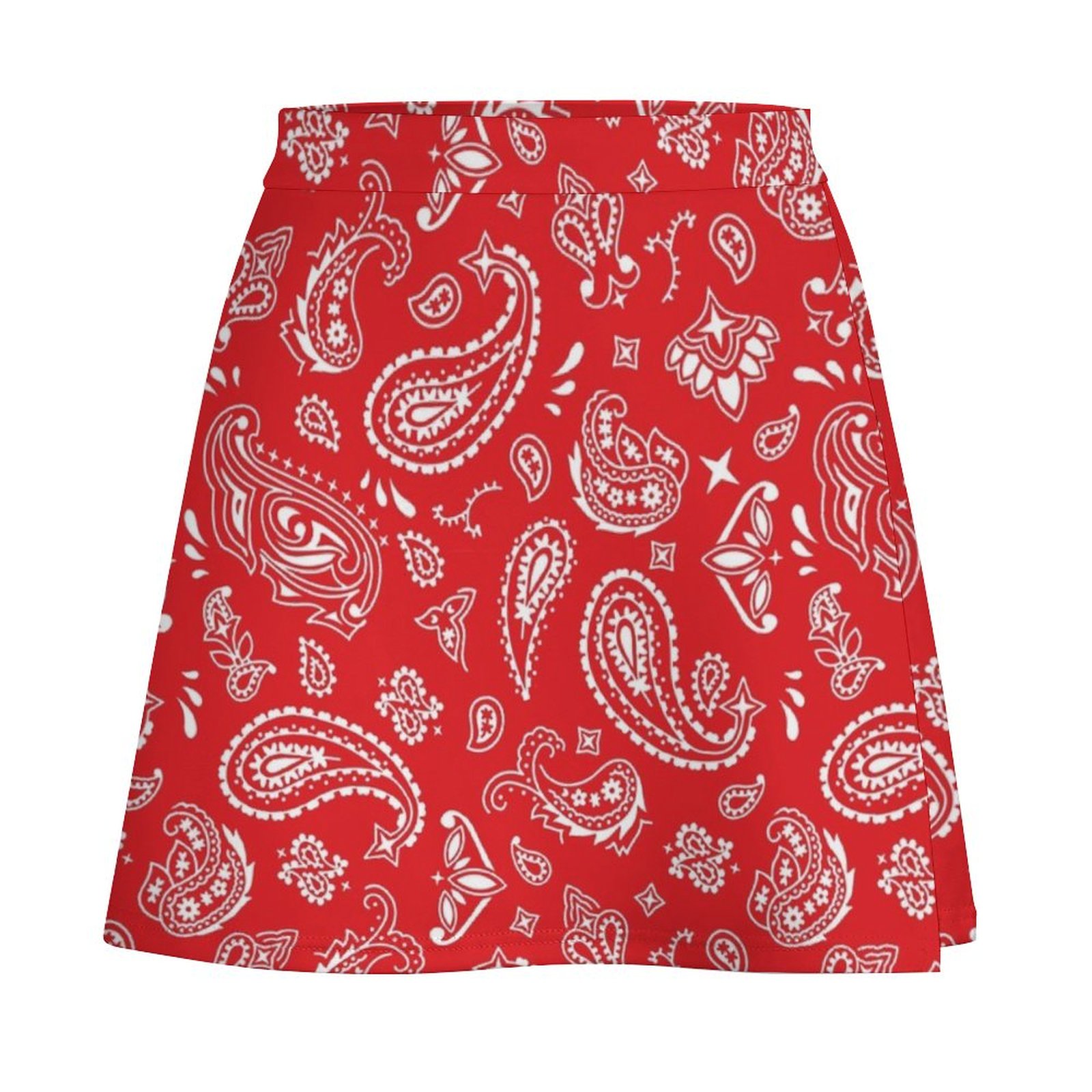 White On Red Paisley Mini Skir - огляд і ціна Summer Clothing Online