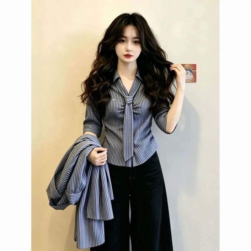 Polo Neck Lacing Short Sleeve  - огляд і ціна Summer Clothing Trends For Women