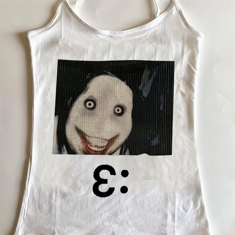 Goth Laugh Out Loud Anime Prin - огляд і ціна Summer Clothing Zara