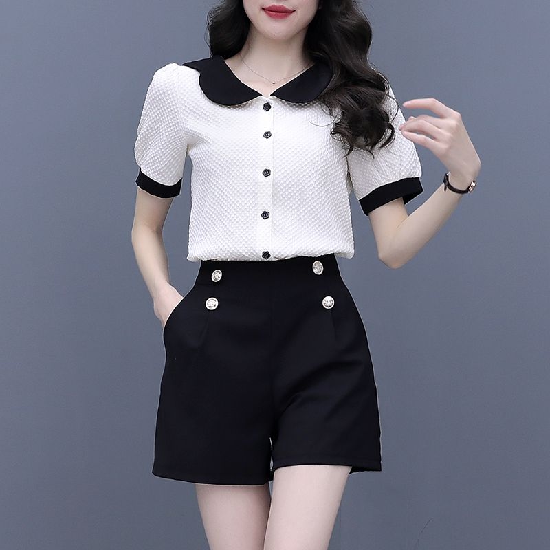 Contrast Color Button Short Se - огляд і ціна Summer Clothing Trends For Women