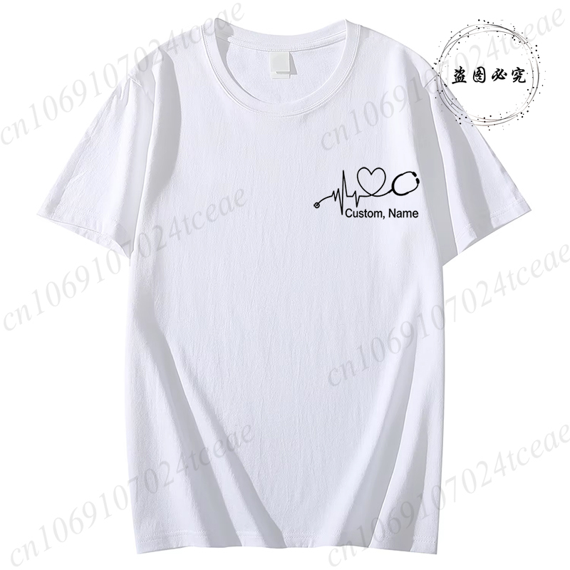 Custom Name Nurse Shirt Stetho - огляд і ціна Summer Clothing Name