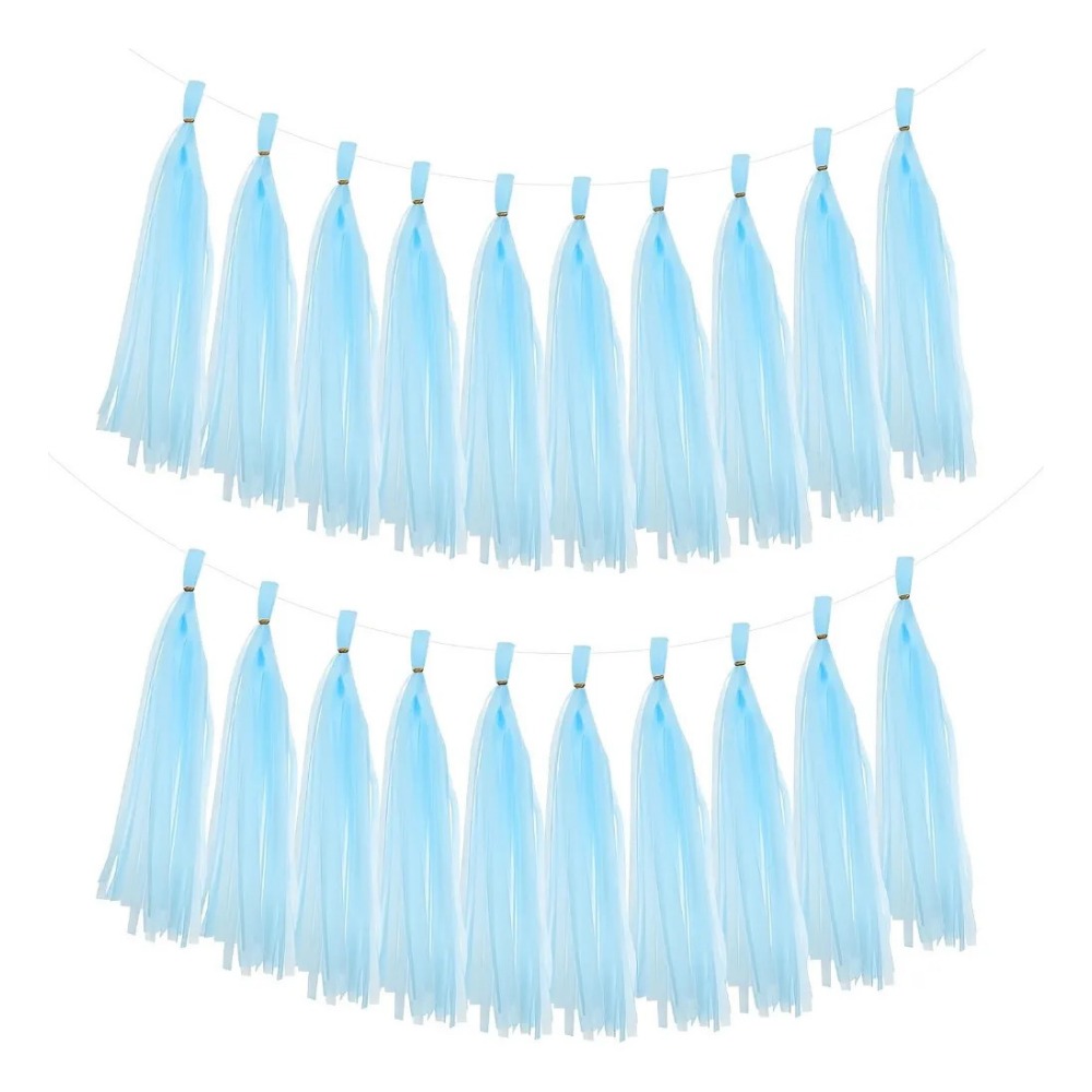 13Pcs Light Blue Foil Fringe T - огляд і ціна Summer Clothing Banner