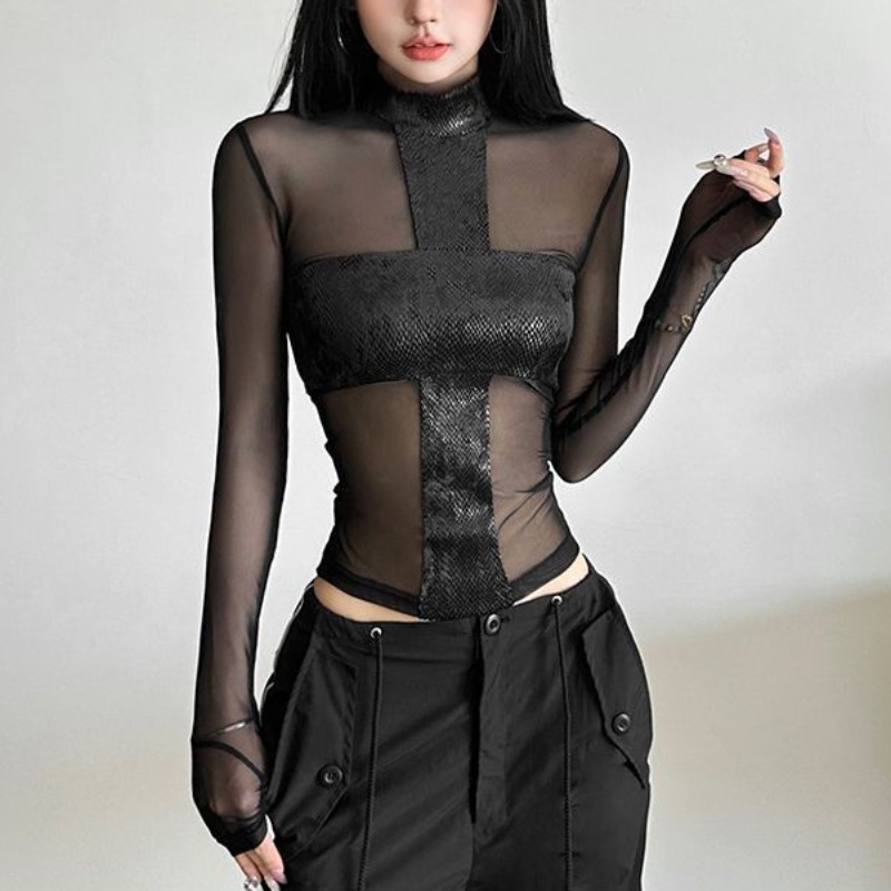 American Style Mesh Long Sleev - огляд і ціна Off Shoulder Blouse