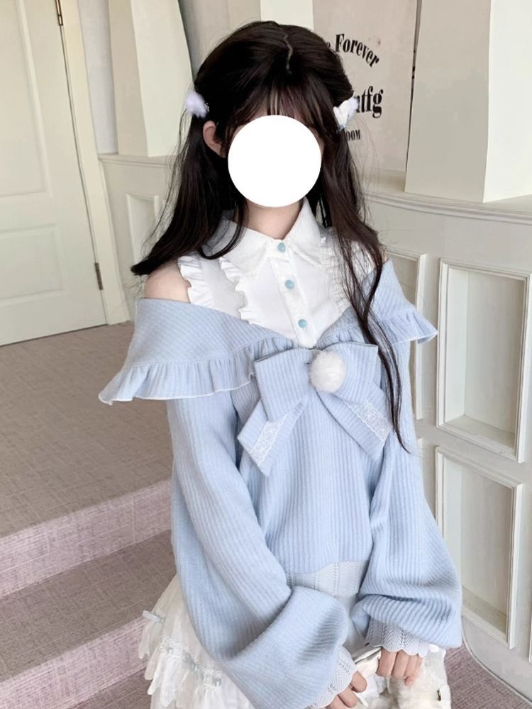 Kawaii Soft Girl Lolita 2 Piec - огляд і ціна Off Shoulder Blouse
