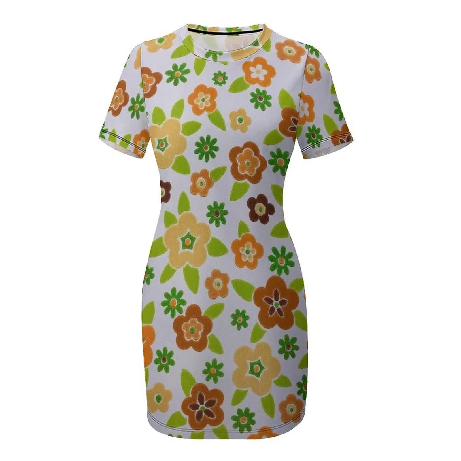 60s Printed-On Flower Design S - огляд і ціна Summer Clothing Online