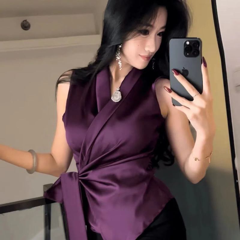 Temperament V Neck Bandage Sle - огляд і ціна Summer Clothing Trends For Women