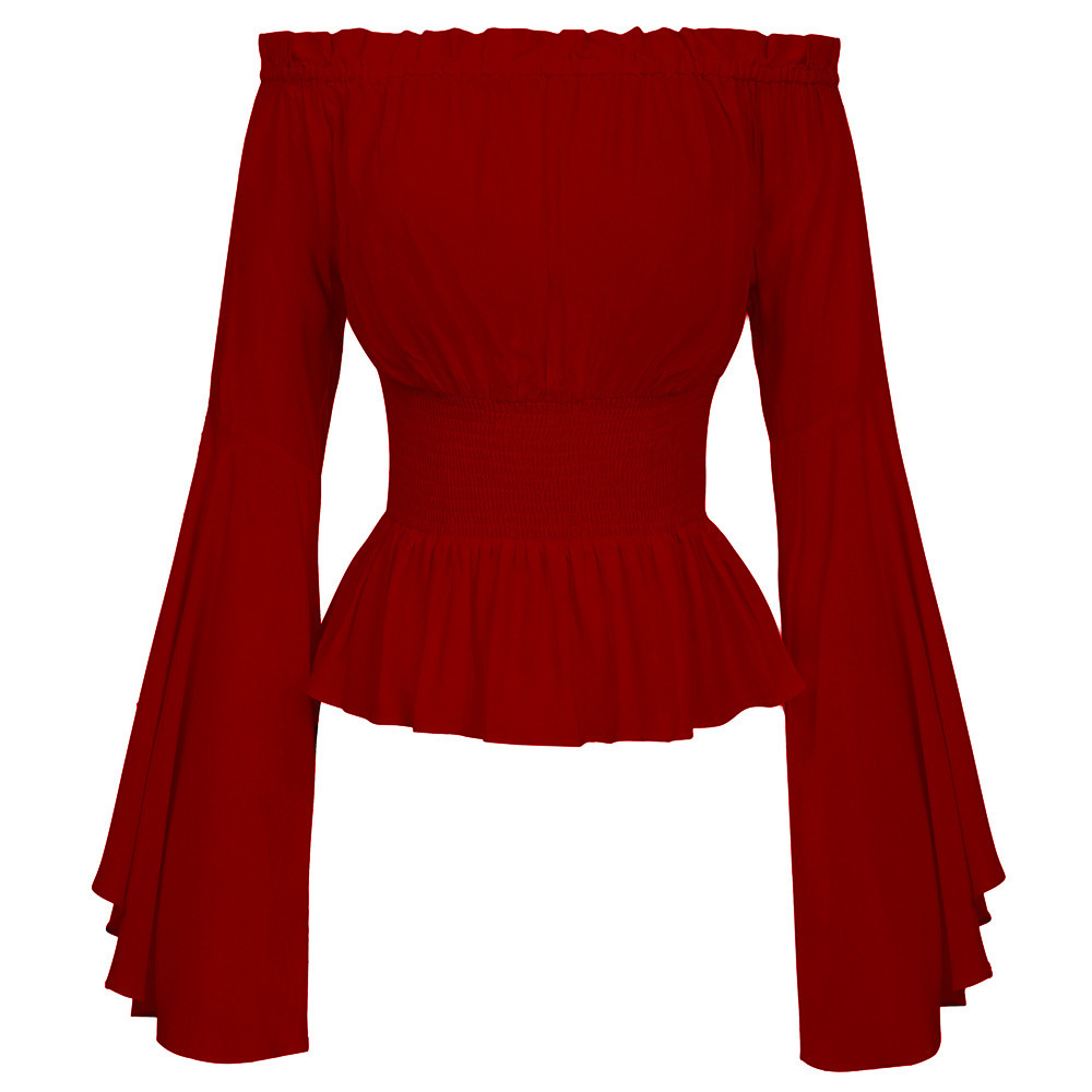 Goth Slim Shirt Flared Long Sl - огляд і ціна Summer Renaissance Clothing