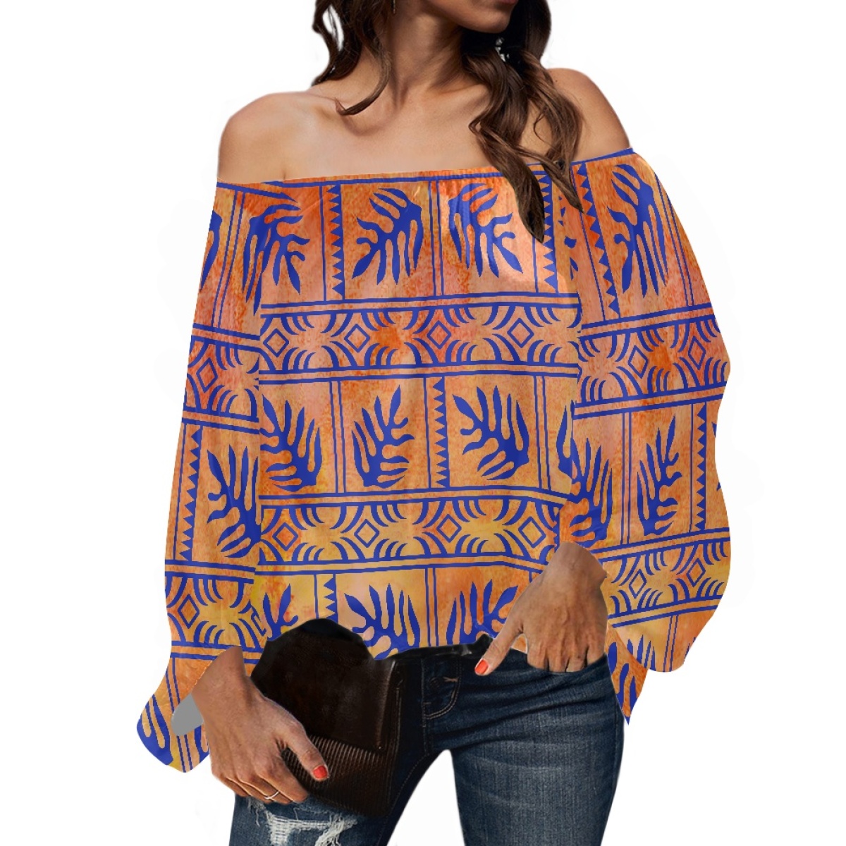 Polynesian Tribal Clothing Sam - огляд і ціна Off Shoulder Blouse