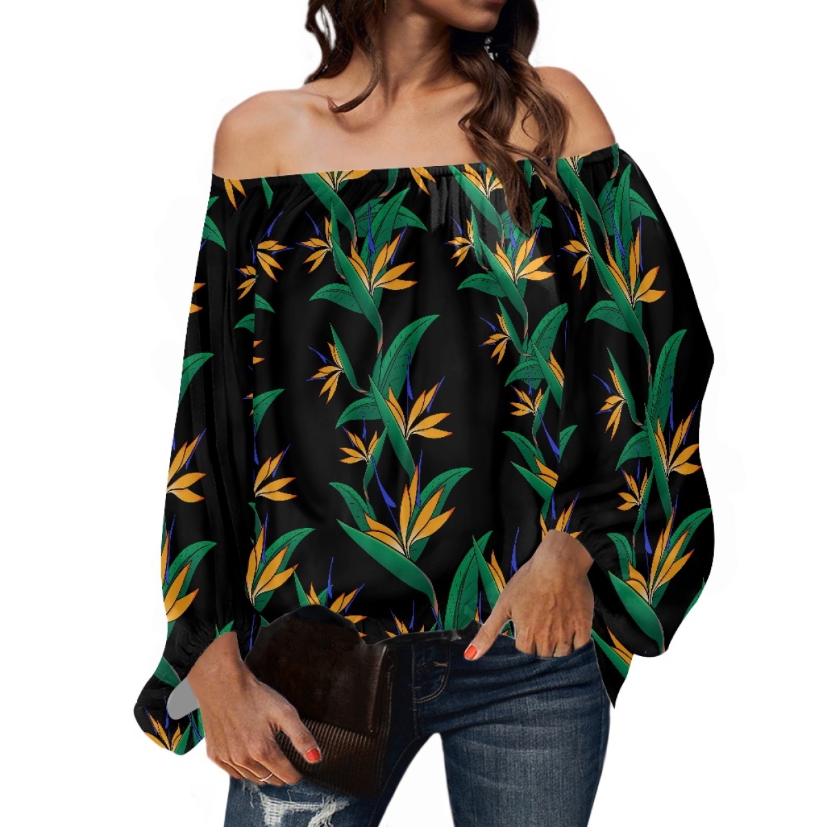 Polynesian Tribal Clothing Sam - огляд і ціна Off Shoulder Blouse