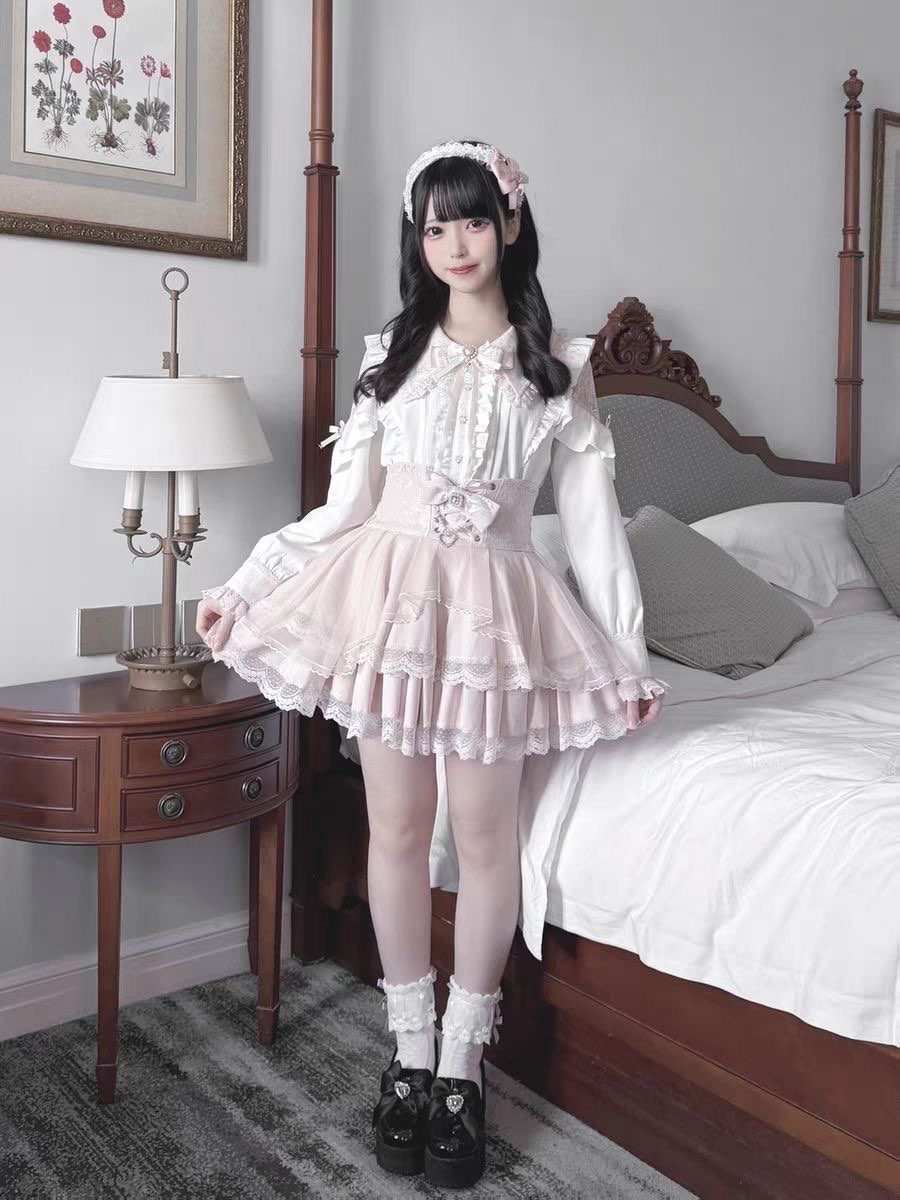 Harajuku Kawaii Skirt Sets Wom - огляд і ціна Off Shoulder Blouse