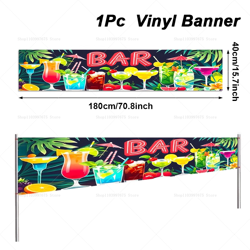 Hawaiian Seaside Bar Party Ban - огляд і ціна Summer Clothing Banner