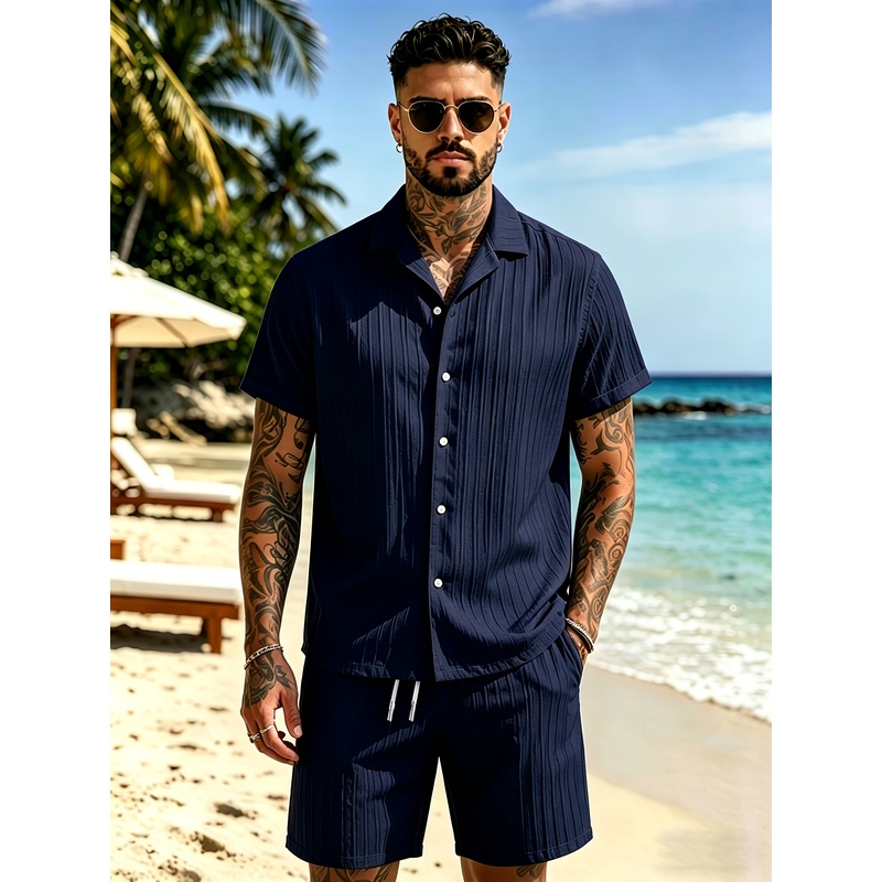 2Men's Summer Casual Suit Set， - огляд і ціна Summer Light Clothing