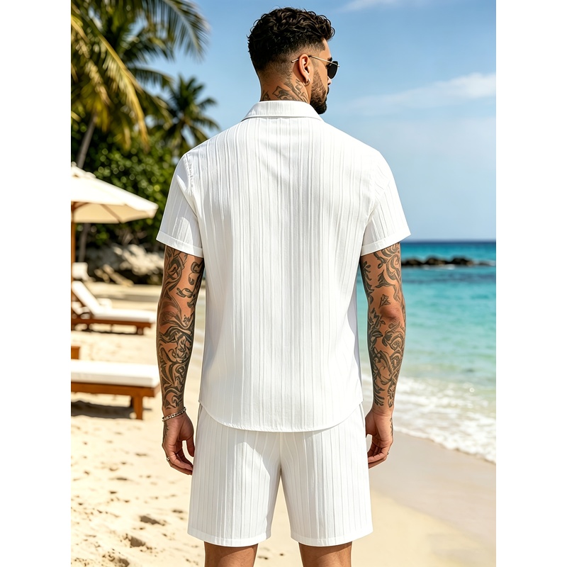 2Men's Summer Casual Suit Set， - огляд і ціна Summer Light Clothing