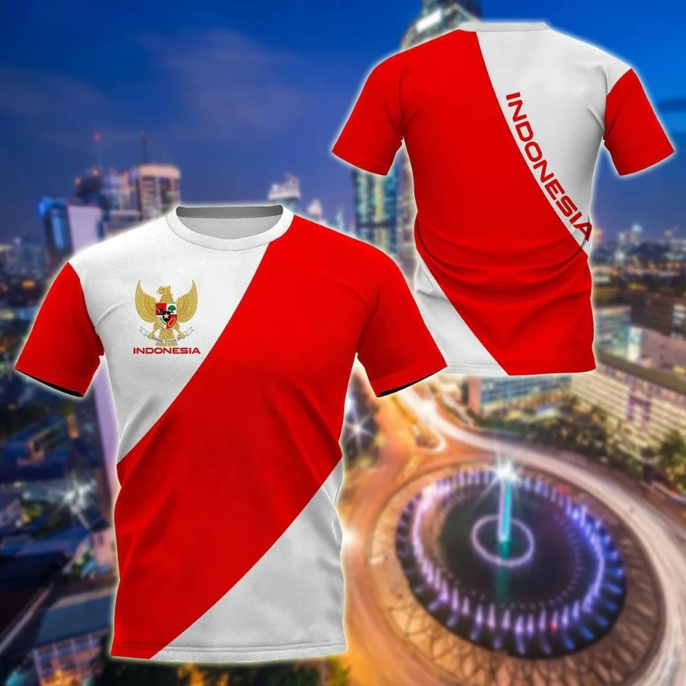 Indonesian Flag 3D Heraldic Pr - огляд і ціна Summer Clothing Teens
