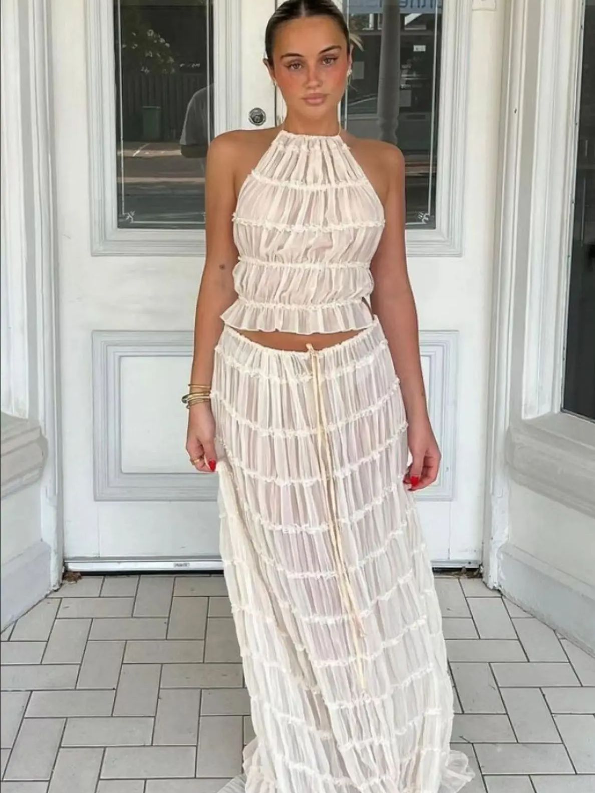 Fashion Halter Neck Long Skirt - огляд і ціна Summer Clothing Zara