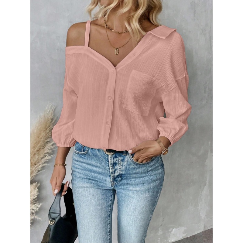 Plus Size1XL-5XL Women Blouses - огляд і ціна Off Shoulder Blouse