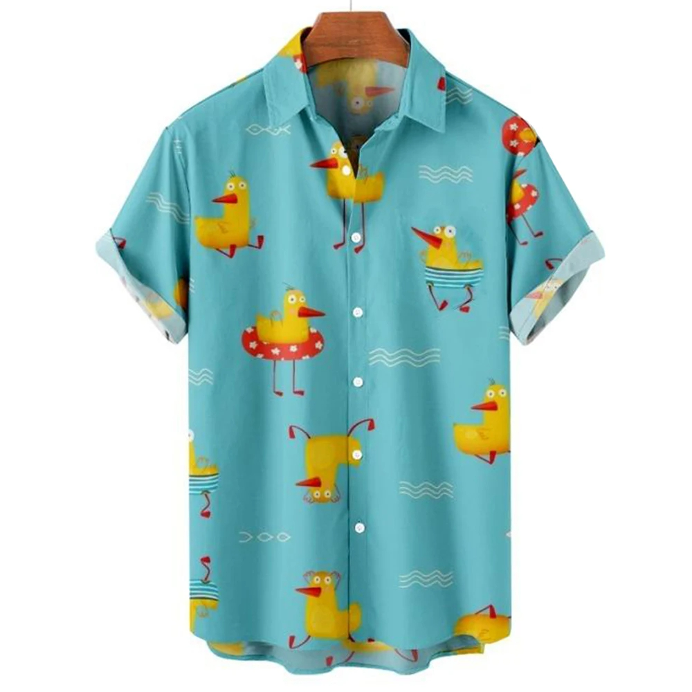 Men's Shirts Cute Duck 3d Prin - огляд і ціна Summer Duck Clothing