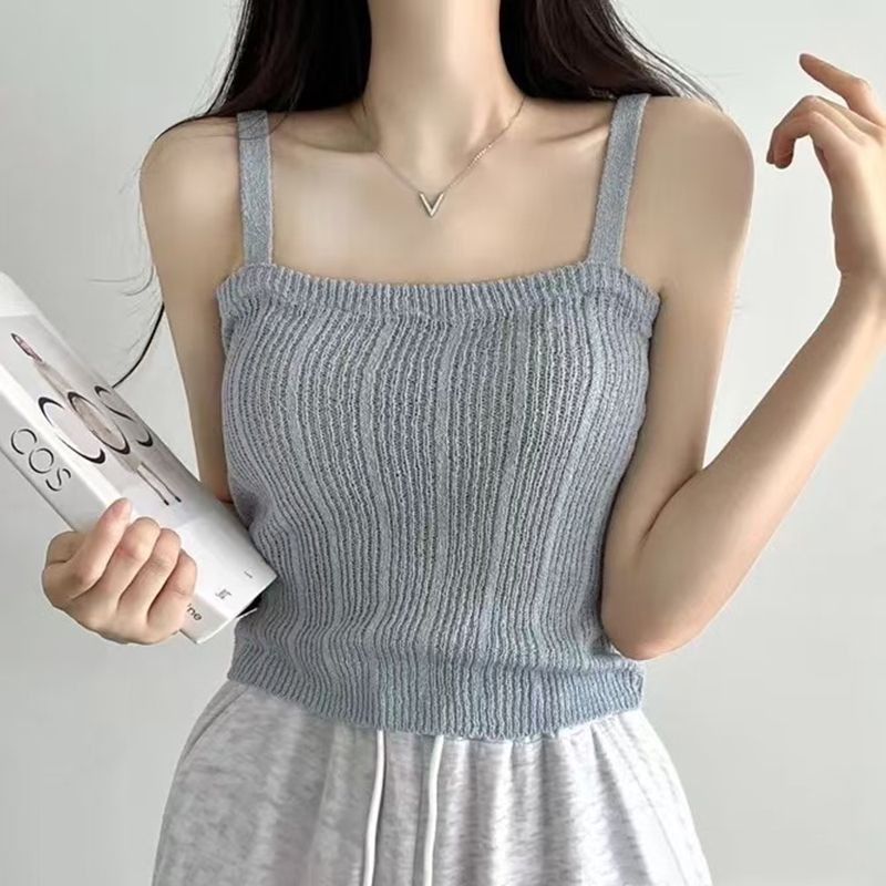 Knitted Cami Top for Women Tee - огляд і ціна Summer Clothing Teens
