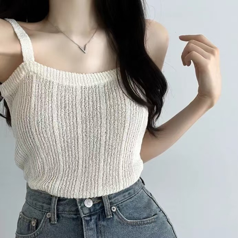 Knitted Cami Top for Women Tee - огляд і ціна Summer Clothing Teens
