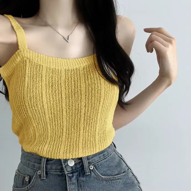 Knitted Cami Top for Women Tee - огляд і ціна Summer Clothing Teens